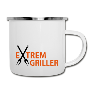 Grillen Emaille Tasse - Grillen