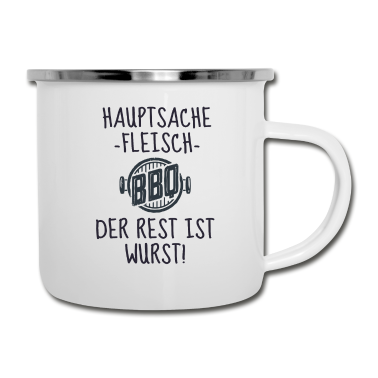 Grillen Emaille Tasse - Grillen