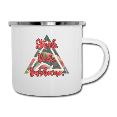 Grillen Emaille Tasse - Grillen