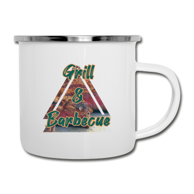 Grillen Emaille Tasse - Grillen