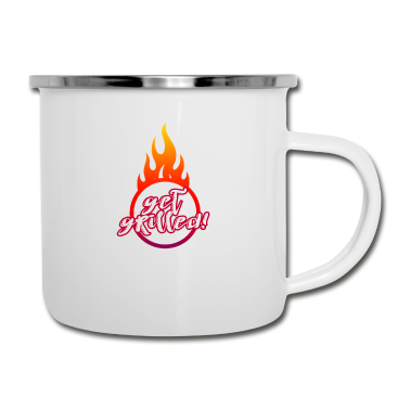 Grillen Emaille Tasse - Grill