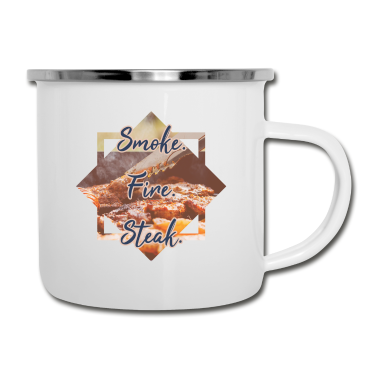 Grillen Emaille Tasse - Grillen