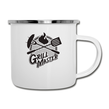 Grillen Emaille Tasse - Grill