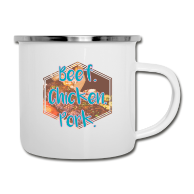 Grillen Emaille Tasse - Grillen