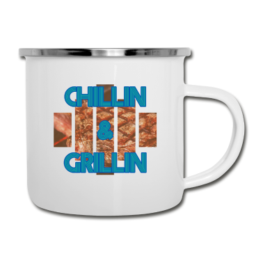 Grillen Emaille Tasse - Grillen