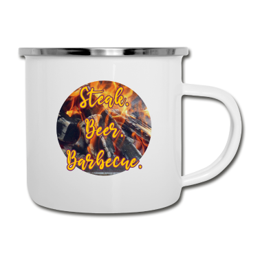 Grillen Emaille Tasse - Grillen