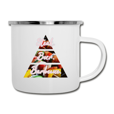 Grillen Emaille Tasse - Grillen