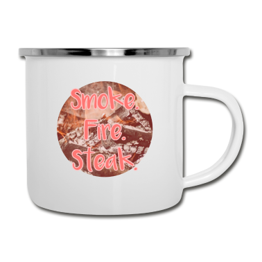 Grillen Emaille Tasse - Grillen