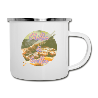 Grillen Emaille Tasse - Grillen
