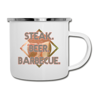 Grillen Emaille Tasse - Grillen