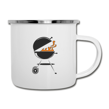 Grillen Emaille Tasse - GRILL