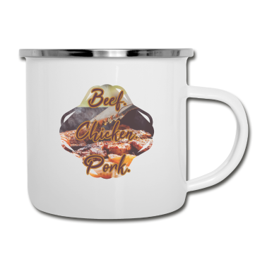 Grillen Emaille Tasse - Grillen