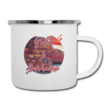 Grillen Emaille Tasse - Grillen