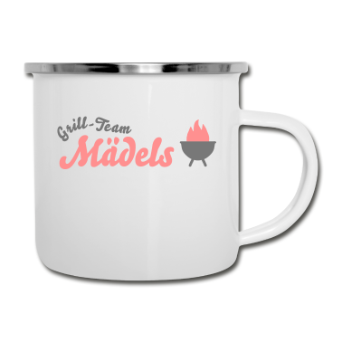 Grillen Emaille Tasse - Grillen