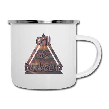Grillen Emaille Tasse - Grillen