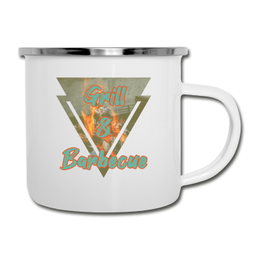 Grillen Emaille Tasse - Grillen