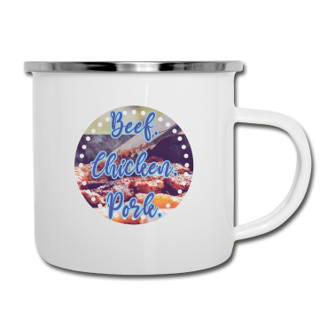 Grillen Emaille Tasse - Grillen