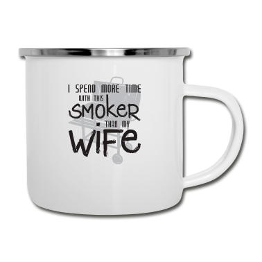 Grillen Emaille Tasse - Grillen