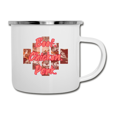 Grillen Emaille Tasse - Grillen