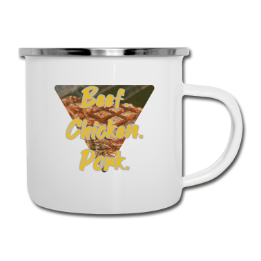 Grillen Emaille Tasse - Grillen