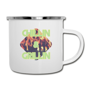 Grillen Emaille Tasse - Grillen