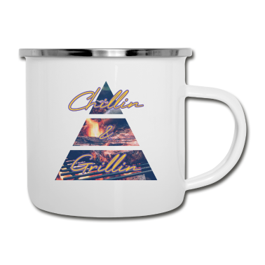 Grillen Emaille Tasse - Grillen