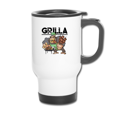 Grillen Thermobecher - Grill BBQ Smoker Grillen Gorilla Spruch Griller