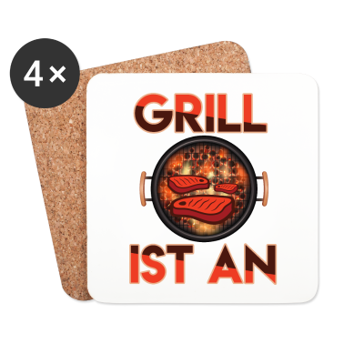 Grillen Untersetzer - GRILL IST AN
