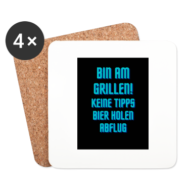 Grillen Untersetzer - bin am grillen