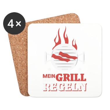 Grillen Untersetzer - Mein Grill, Meine Regeln, Chef am Grill