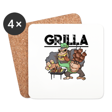 Grillen Untersetzer - Grill BBQ Smoker Grillen Gorilla Spruch Griller