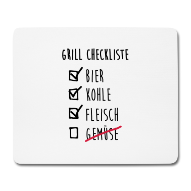 Grillen Mousepad - Grill Checkliste