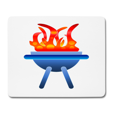 Grillen Mousepad - Grillfeuer GRILL GRILLEN