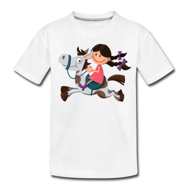 Pferde T-Shirt - vl099a_pferdemaedchen_4c