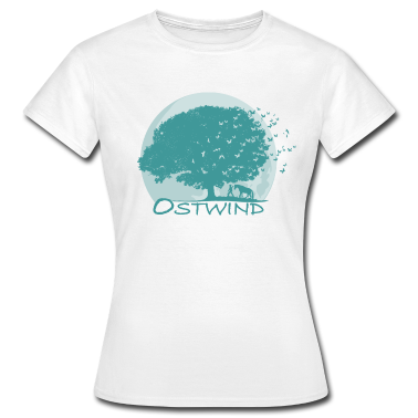 Pferde T-Shirt - Ostwind Aris Ankunft Mond, Baum und Vögel türkis