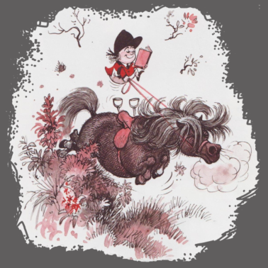 Motiv Thelwell Cartoon Pony im Gelände