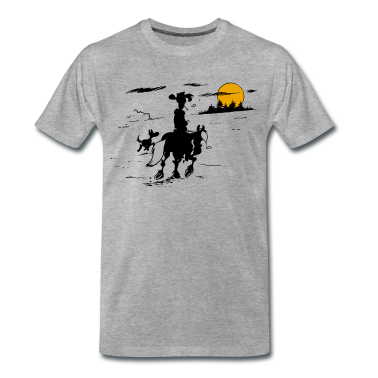 Pferde T-Shirt - Lucky Luke mit Jolly Jumper und Rantanplan