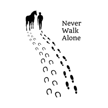 Motiv Pferde Hufeisen Reiten Never Walk Alone Geschenk