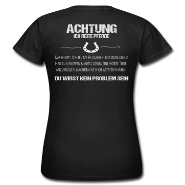 Pferde T-Shirt - Achtung ich reite Pferde