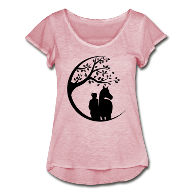 Pferde T-Shirt - Ein Mädchen mit einem Pferd