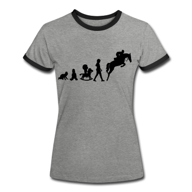 Pferde T-Shirt - Evolution Springreiter