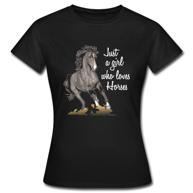 Pferde T-Shirt - Nur Ein Mädchen Die Pferde Liebt