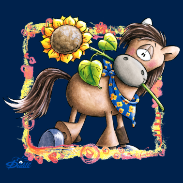 Motiv Diddl Pony Mit Sonnenblume