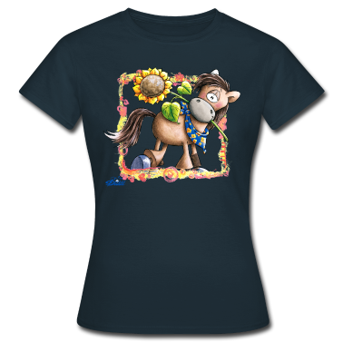 Pferde T-Shirt - Diddl Pony Mit Sonnenblume