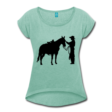 Pferde T-Shirt - Frau mit Pferd