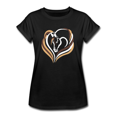 Pferde T-Shirt - Pferd Herzform Pferdeliebe