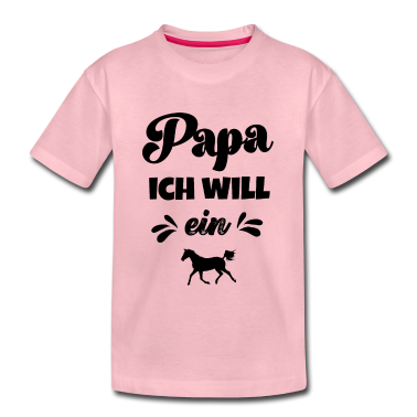 Pferde T-Shirt - Papa ich will ein Pferd Reiterin Baby Reiten Pferd