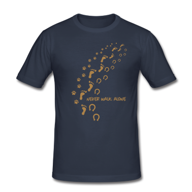 Pferde T-Shirt - never walk alone hund pferd