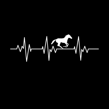 Motiv Pferdeliebhaber EKG Herzschlag Pferde Reiten Stall