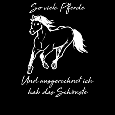Motiv So Viele Pferde Und Ich Habe Das Schönste Reiten